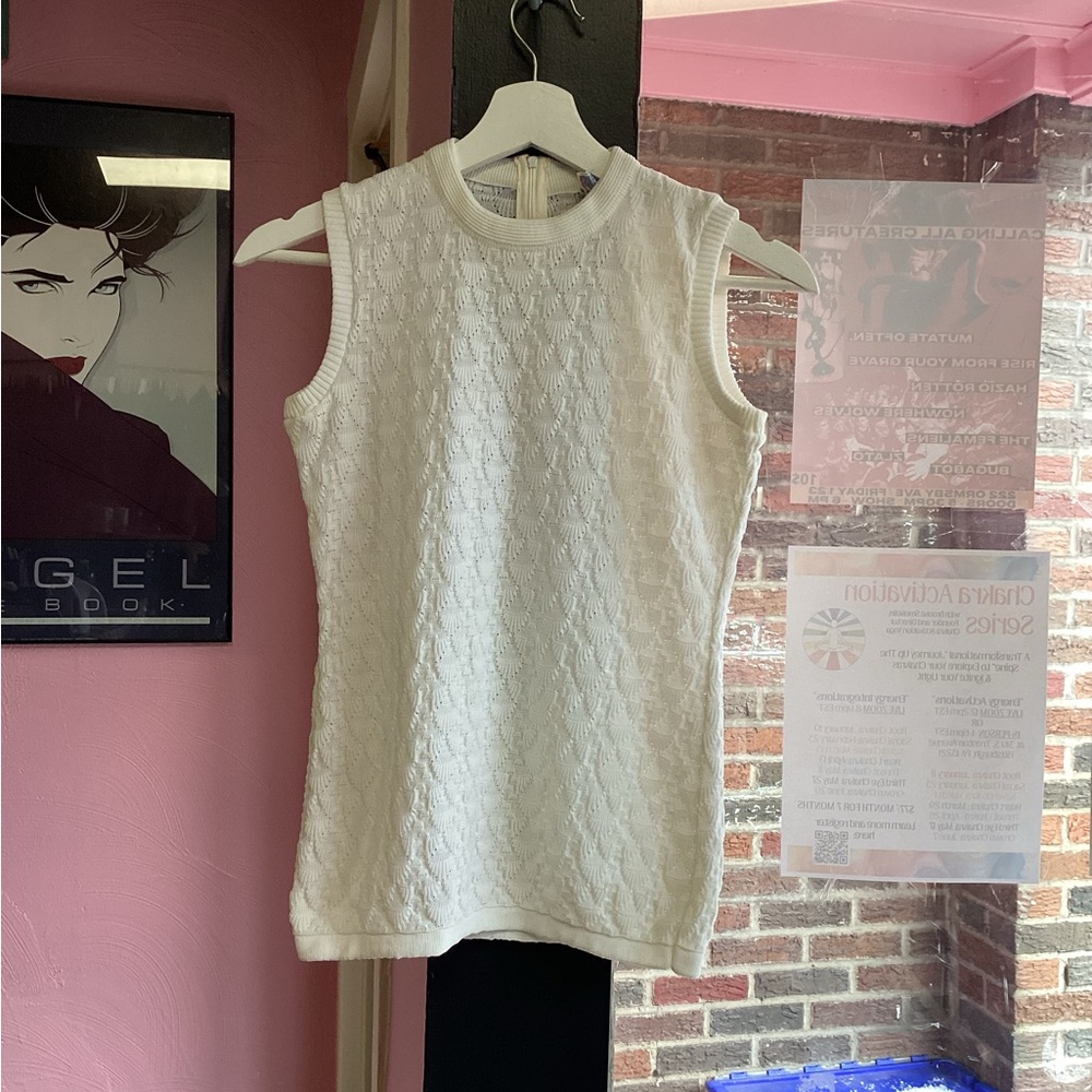 Vintage White Knit Top